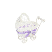 Carriage-styleStyle Woven Basket Plastic Rattan-Like Stroller Shaped Basket