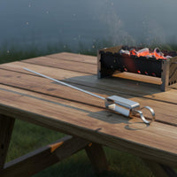 2 Pieces Flat Metal Kabob Skewer Rust Proof Stainless Steel BBQ Skewer