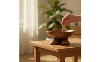 Feet Shaped Bowl Wood-Grain Bowl with Feet Shape Sculptural for Entryway, Living Room, Desk