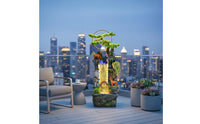 1 Piece Chinese Rockery Water Feature Indoor Fountain Mist Water Wheel Sculpture LED Lighting Tranquil Fog-generating Pump Suitable for Balcony Meditation Room Living Room Home Decoration