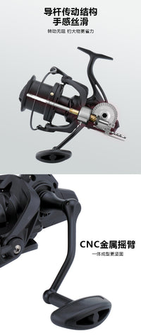 Huidiao Long Cast Spinning Fishing Reel All-Metal with Stainless Steel Handle