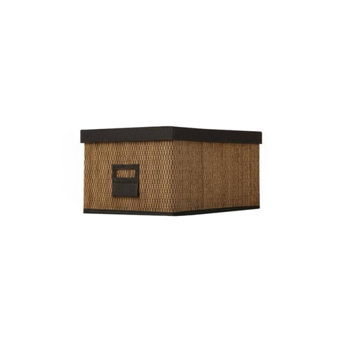 Bamboo Storage Box with Lid Handwoven Bamboo Storage Box Multi-Purpose for Shelf
