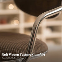 Adjustable Rolling Chair with Armrests Padded Seat Swivel Stool Quiet Wheels