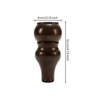 Gourd Furniture Leg Replacement Turned Wood Leg Universal for Cabinet, DIYers