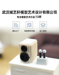 1：12娃娃屋微缩场景模型迷你音响带麦克风仿真音响过家家玩具