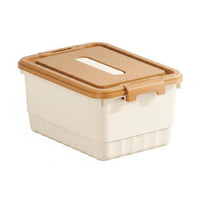 Large Capacity Plastic Storage Bin with Lid Multipurpose Stackable Storage Box Dustproof Long-Lasting for Bedroom