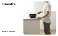 Traditional Iron Wok Pre-Seasoned Uncoated Non-Stick Wok Deep Construction Frying Pan Universal Stovetop Compatible Kitchen