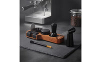 7 Pieces Espresso Organizer with Tools Wooden Coffee Tool Storage Board Compact Pressing Station for Kitchen Counter