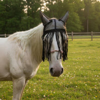 Ear Bonnet with Fringe Summer Use Horse Ear Bonnet Breathable Mesh for Pasture