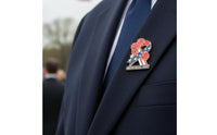 Memorial Day Pin Commemorative Holiday Accessory Enamel Wearable Item for Procession