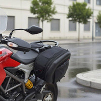 Zippered Motorcycle Saddle Bags Top Carry Handles Bike Storage Included Straps