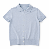 Knitted Shirt for Men with Loose Fit Short Sleeve Design, Unisex Summer Casual Wear with Soft Stretch Material, Wrinkle Resistant for Daily