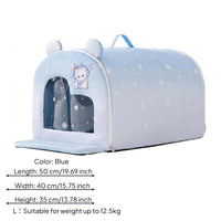 Dog Cooling House Zippered Dog Tunnel Bed Snowflake Print