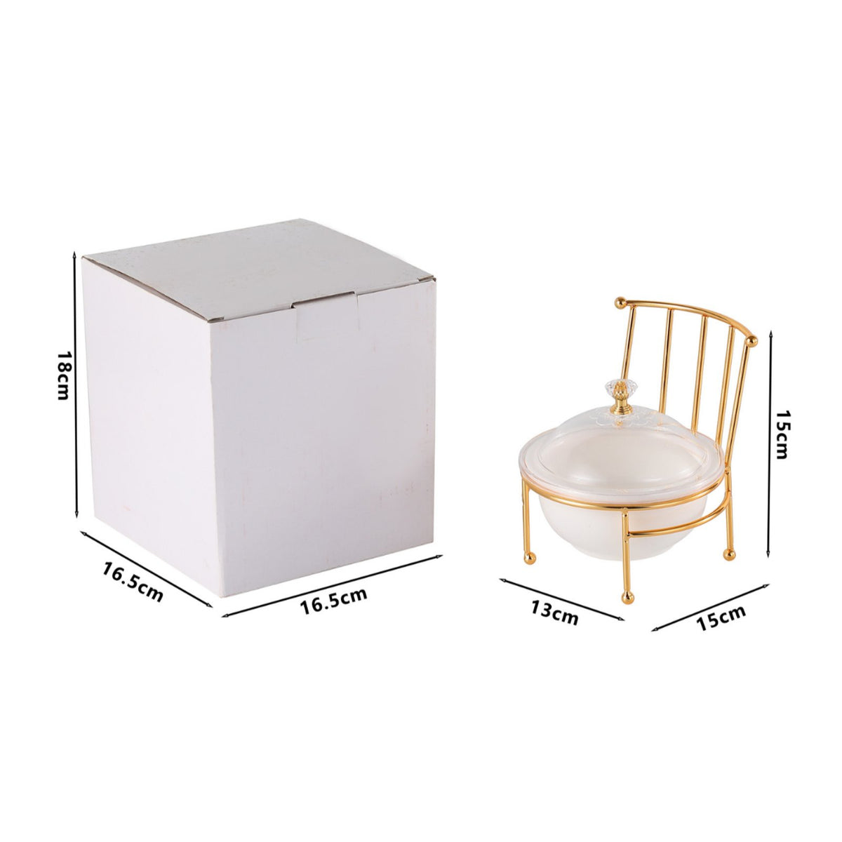 Chair Shaped Candy Dish Luxury Design Miniature Chair Serving Bowl for Wedding