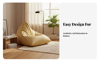 Structured Lounger Lazy Sofa Padded Floor Seat Japanese Design Easy to Clean for Readers, Console Players, Perusing Nook