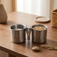 Stainless Avian Cup and Cage Feeder, Single Avian Feeder Food Cup for Water, Parrot Budgie Cockatiel Feeder with Fastener, No Perch Included