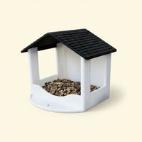 House-Shaped Bird Feeder Shingle Roof Wall Feeder Accessible Feeding Area