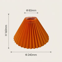 Textile Lampshade with 39 Pleated Design for Table Lamps and Ceiling Lights, Removable Shade for Bedside Easy Install Cloth Material
