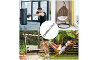 4 Pieces Stainless Steel Suspension Chair Chair Coil Kit 360° Swivel Heavy Duty Coil Set 250kg Load Capacity for Garden, Patio