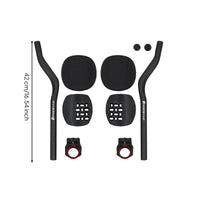 Carbon Fiber Handlebar Extensions with Armrests Padded Aerobars with Armrests Comfortable Aerobars Matte for Road Racers