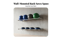 Wall Mounted Fitness Ball Rack Space Saving Gym Ball Wall Mount Keeps Workout Area Organized for Garage
