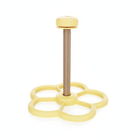 Pet Enclosure Bird Cage Perch Play Stand Round Top Cap Glossy Finish Flower Rotating Perch