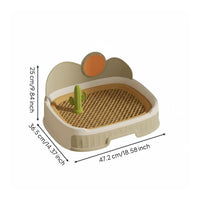 Drawer Pet Toilet Removable Grate Indoor Dog Toilet Split-Body for Small Dogs
