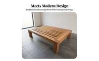 sturdy Wood Construction Wooden foundation Bed Lowsilhouette Headboardless Wooden Bed Base Traditional design Bedroom Furniture No Box foundation Needed for Minimalists, partners, Homeowners, Guest Room, Apartment, attic Space