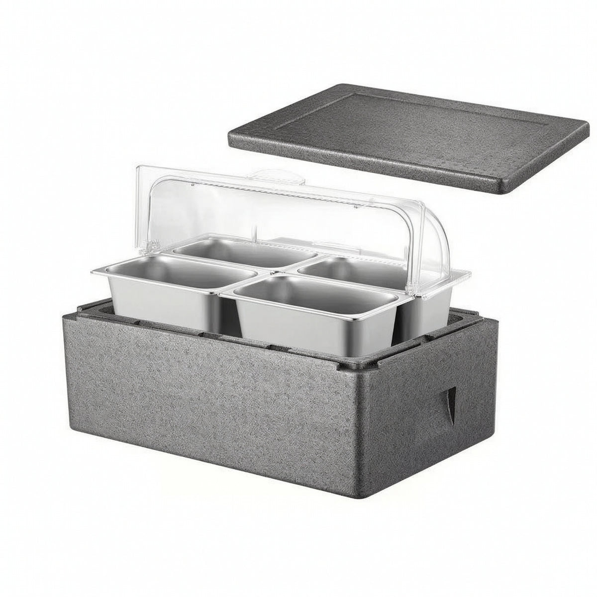 Insulated Food Display Box Thermal Container Chilled for Caterers, Vendors
