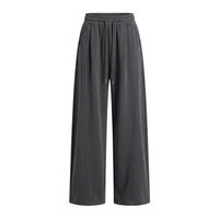 Ladies Trousers High Waist Joggers with Drawstring for Loungewear, Wide Leg Womens Pants for Spring, Comfortable Fit