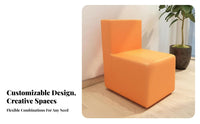 Geometric Section Sofa Set Creative Shape Business-Grade Furniture Customizable-Layout Arrangement No Assembly Required
