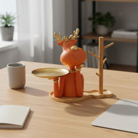 Deer Key Dish Luxury Look Deer Tray Organizer Desktop Decoration Jewelry Holder Dish for Living Room
