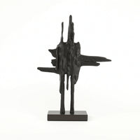 Metal Sculpture Geometric Abstract Statue Modern for Console Table, Living Room