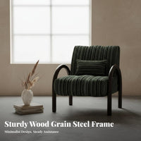 Arched spine Armchair Rustic Minimalist aesthetic Single Sofa Minimalist Design Soft padding for Interior Designers