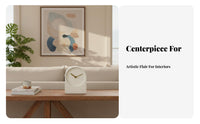 Nordic Style Desk Clock Retro Influenced Minimalist Arch Clock Decorative Piece Decor for Bedroom, Living Room, Office