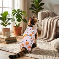 Pet Recovery Suit, Four-Legged Suit for Dog Surgery Suit and Cat Surgery Suit, Graphic Print Polyester, Unisex Anti Licking Small Medium Dog Use