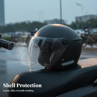 Electric Bike Helmet 3C Certified Half Shell Helmet All Seasons Use Secure Headwear for Riders, Winter Riding, City Commuting