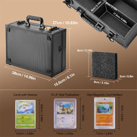 New Lockable Star Card Collection Box, Portable 35PT Magic Card Storage Case, Aluminum Box, Amazon Same Style