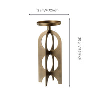Candle Stand Tray Openwork Candle Holder Stand Lustrous Candelabra with Tray for Coffee Table