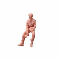 Diorama Photographer Figure Realistic Seated Figure with Camera Collectible Photographer Figurine for Desk Display