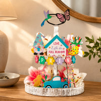 16 Pieces Easter Tiered Tray Ornaments Bright Colors for Kitchen Counter, Shelf