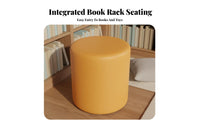 Circular bookcase Bench Multi-Functional Public Furniture Upholstered padding