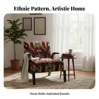 Upholstered Armchair with Wooden Frame Stylishly Crafted Paddinged Lounge Seat Vintage Inspired Comfortable Posterior