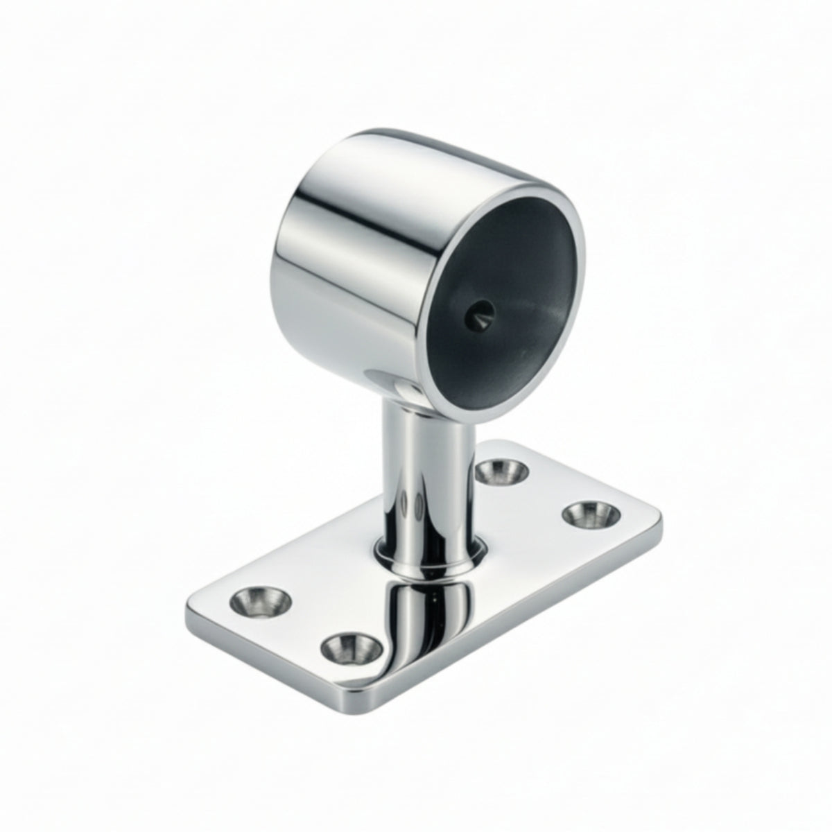Handrail Bracket with Rectangular Base Stainless Steel 316 Grade Handrail Bracket Polished Rail Fitting for Marine Decks