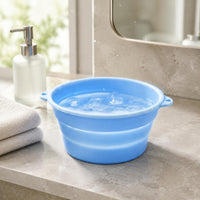 Foldable Silicone Basin Side Handles Round Silicone Basin Space Saving
