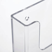Clear Acrylic File Rack Wall Mounted for Office Use, Transparent Literature Holder A4 Size, Magazine for Retail Display