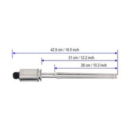 Stainless Steel Tri-Clamp Undulating Foldback Heating Heater Easy to Install Tri-Clamp Undulating Heating Heater Uniform Heat Distribution Immersion Heater Energy Efficient for Brewers, Homebrewers