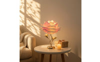 Floral Table Lamp Decorative Flower Table Lamp Floral Desk Light Ambient Romantic for Bedroom, Living Room