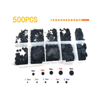 500 Pieces Assorted Conductive Silicone Pads Textured Replacement Part Repair Components Long-Lasting for Technicians