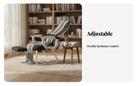 Reclining Sled Base Chair Ergonomic Design Office Furniture for Home Workspace